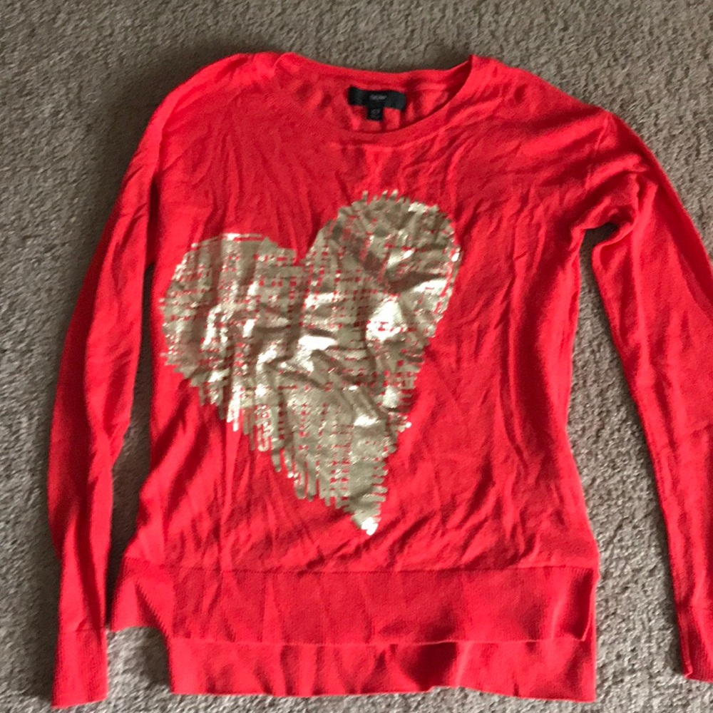 Gold heart sweater